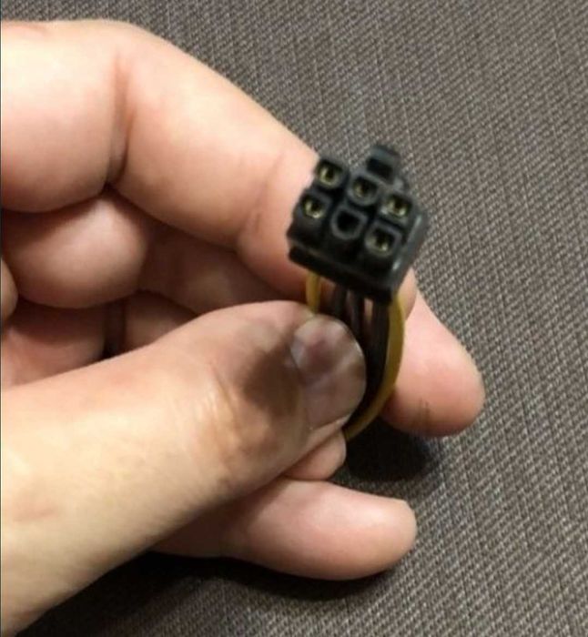 Кабель питания для видеокарты, переходник SATA 6 pin