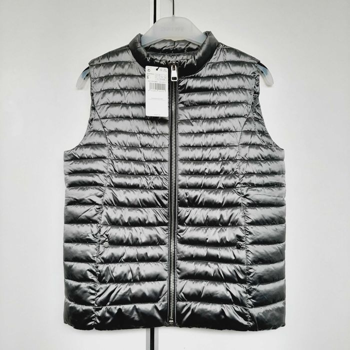 MANGO Nowy bezrękawnik srebrny S