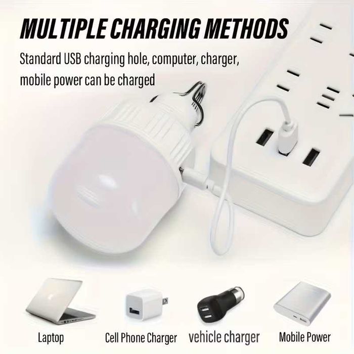 Акумуляторна світлодіодна лампочка з гачком 10Вт; 4hours