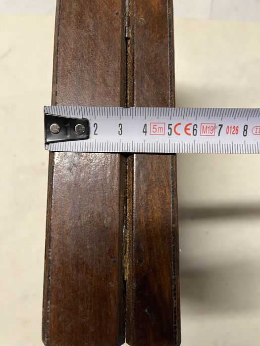 Stara drewniana szkatułka przybornik skrzyneczka PRL