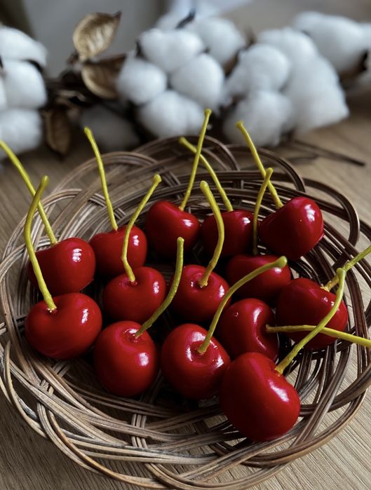 Свічки на торт / бенто-свічки ягоди / свічка вишня / свічка полуниця