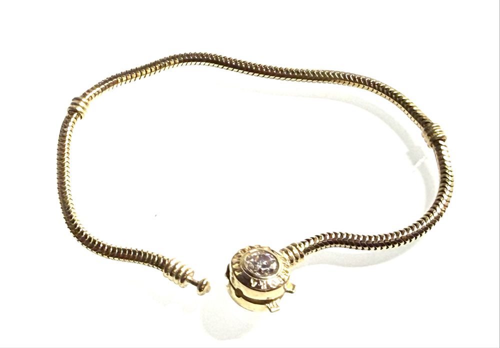 Złota bransoleta 585 14K 17cm Nowa w stylu Pandora