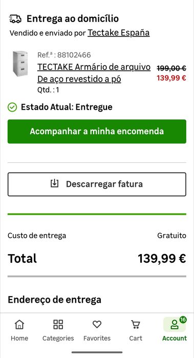 Armário de Arquivo em Aço - Cinzento Claro