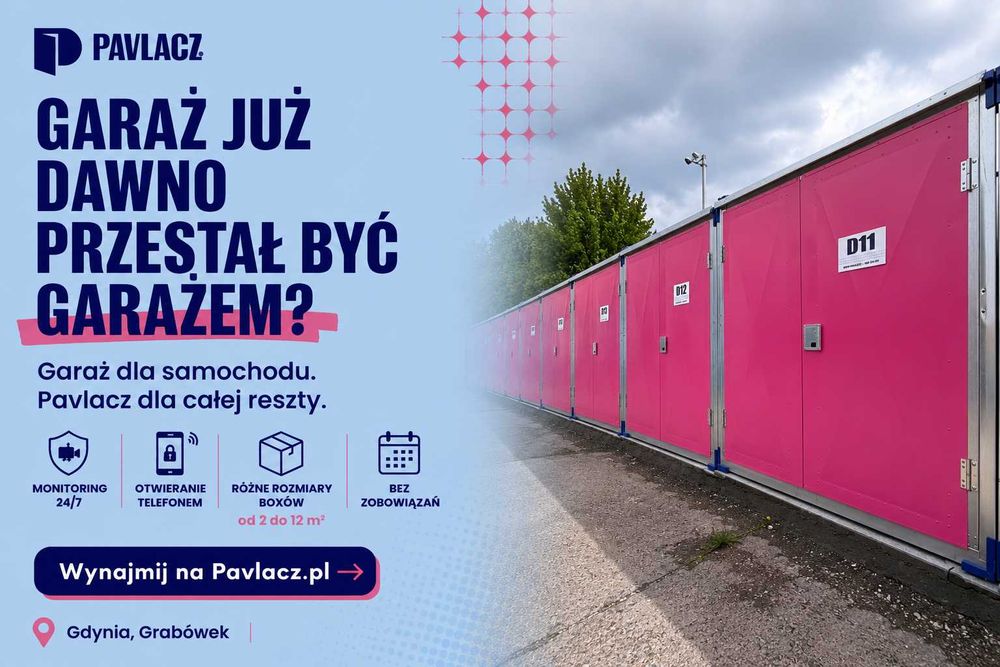 Magazyn samoobsługowy 9m² / kontener / garaż | Pavlacz Gdynia Grabówek
