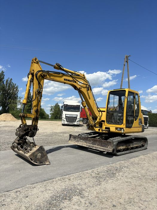 Koparka mini koparka obrotowa 7.5T komatsu pc75 skarpówka hydrauliczna 50 i 90