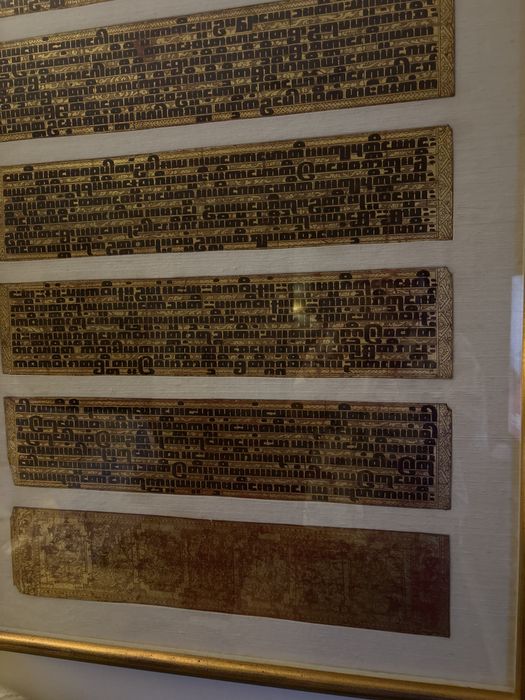 Quadro com poema birmanes muito antigo