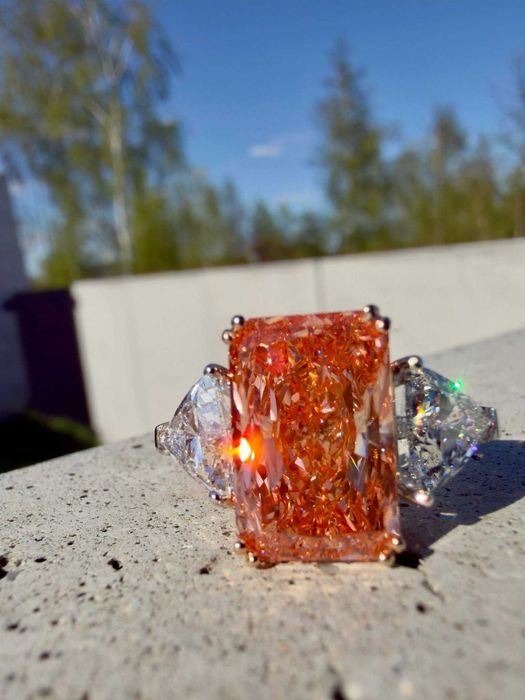 Fancy Vivid PINK - Pierścionek CVD 8,08ct p.13