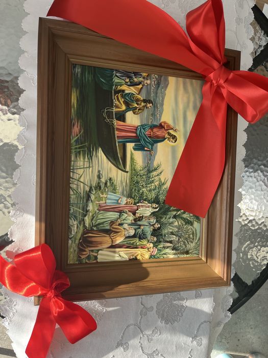 Obraz "Jezus na łodzi" + prezent - dewocjonalia