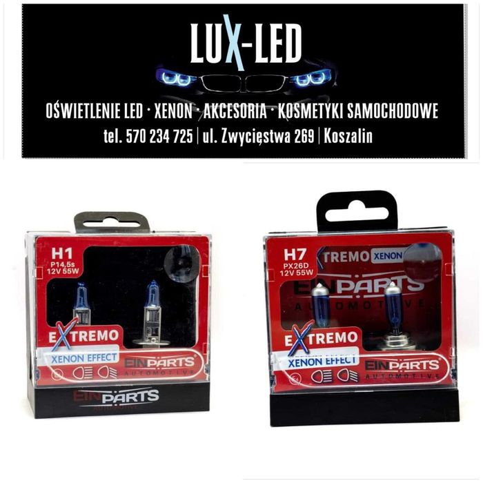 Zestaw żarówek H1 H7 EXTREMO 100% XENON EFFECT