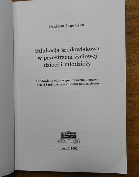 Gajewska Grażyna – Edukacja środowiskowa