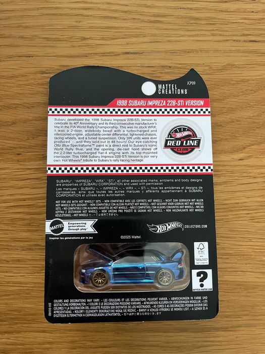 Kolekcjonerski model Subaru 22B-STi RLC Exclusive 1998