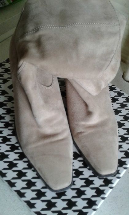 Шкіряні чобітки ковбоі натуральний замш 39 розмір