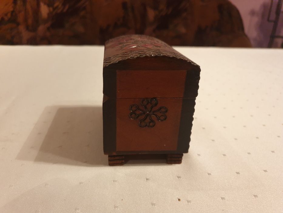 Drewniana szkatułka hand made art deco