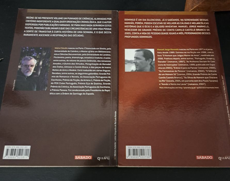 " O Eixo da Bússola"
"O Profundo Silêncio das Manhãs de Domingo"
"Conf