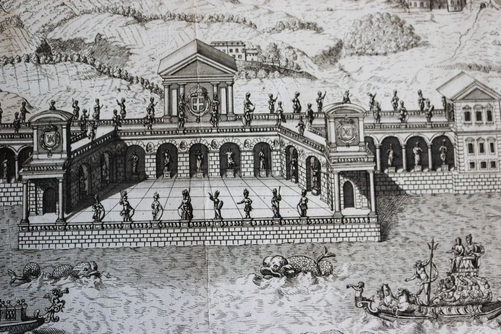 Gravura alegórica casamento de Vittorio Amadeo II Rei da Sardenha 1684