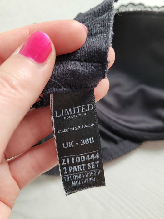 Czarny stanik biustonosz 80B 36B Marks&Spencer bielizna