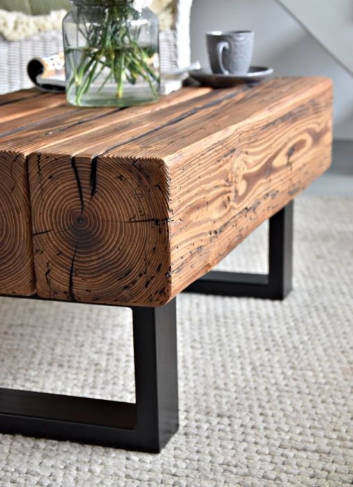 Stolik rustykalny Ława ze  starego drewna, starych bali stare belki