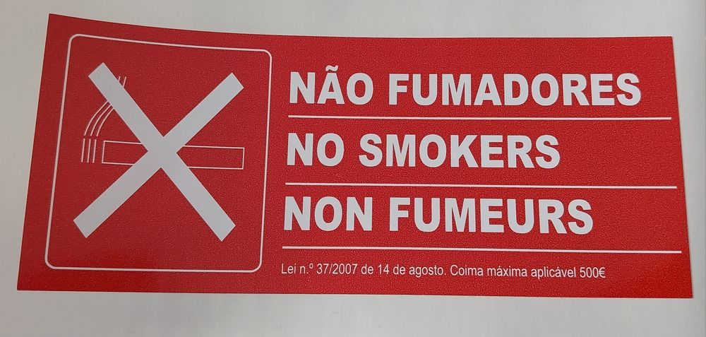 Sinaléticas Não fumadores e fumadores