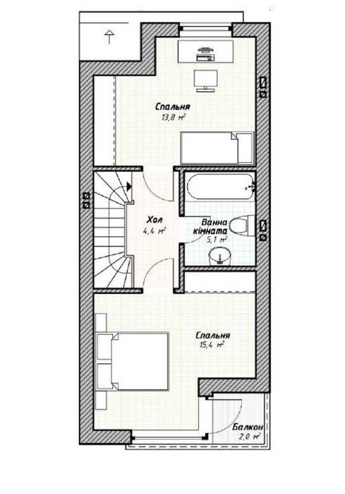 Продаж Таунхауса площею 90 м2 з великою земельною ділянкою.