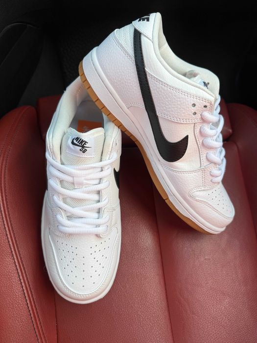 (БЕЗ ПЕРЕДОПЛАТИ) Nike SB Dunk Low White Gum найк данк білі шкіряні