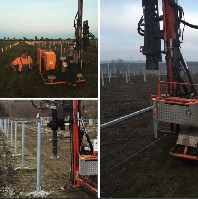 Забивка паль. Сонячні електростанціі. СЄС. Забивка свай! Gayk HRE 3000