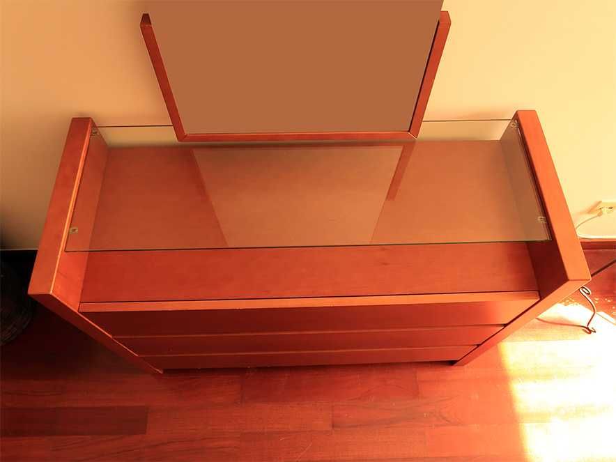 Movel Comoda madeira maciça cerejeira + espelho