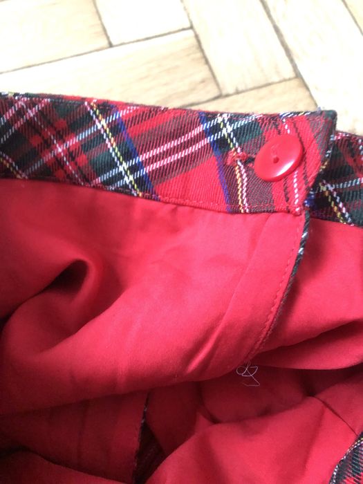 Plisowana spódnica w czerwoną szkocką kratę Jack Wills | UK 8 / S (36) / XS (34)