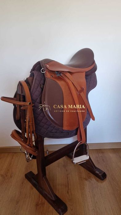 Sela Selim de Equitação Completo - Em Couro - Novo - Cavalos