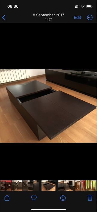 Mesa de centro + móvel de TV em madeira  Wengué