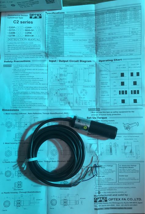 Фотоэлектрический датчик Optex -FA C2DP11P