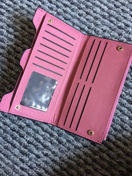 Portfel czarno różowy NOWY