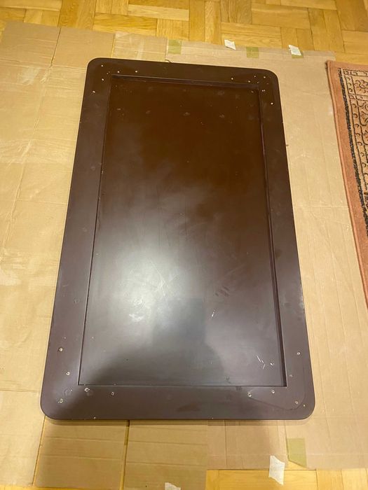 Sprzedam blat do stołu z MDF lakierowany - Używany   120cm x70cm x3cm, brązowy