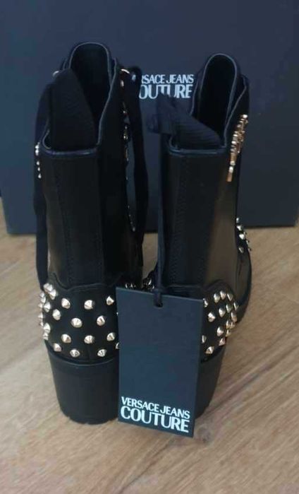 Kozaki Versace Jeans Couture skóra naturalne oryginalne