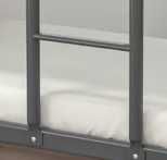 Beliches metálicos cinza IKEA