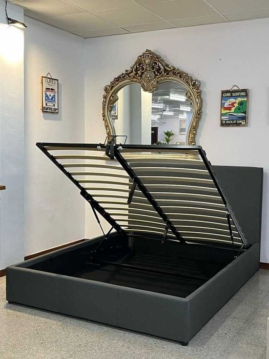 Cama com arrumação + cabeceira Novo Paga na ato entrega Envio gratis