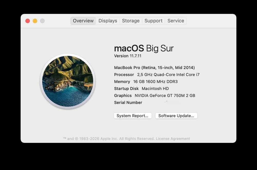 MacBook Pro 15" Retina (Mid 2014) – i7 / 16 GB / 512 GB SSD / GT 750M