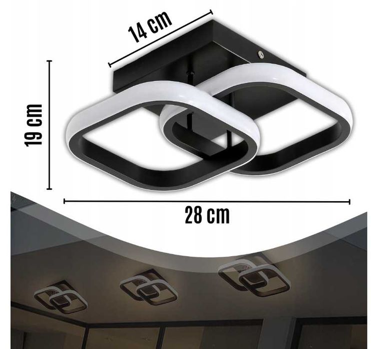 LAMPA SUFITOWA Led Plafon Pokojowa 3 Barwy + Gratis