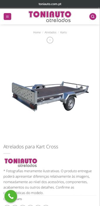 Reboque TONIAUTO para viaturas até PB 750 kg matriculado NOVO