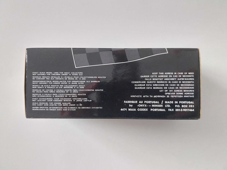 miniatura 1/43 FERRARI F92A Ivan Capelli (1992) | edição Onyx