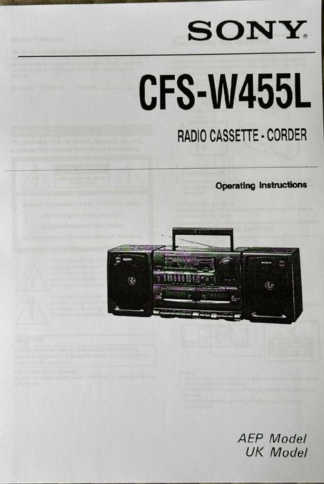 Radiomagnetofon - mini wieża SONY CFS-W455L w idealnym stanie!