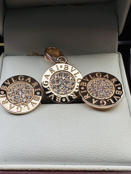 Золотой комплект bvlgari 585