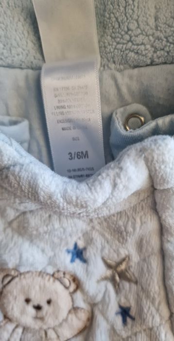 Błekitny Kombinezon little me 3/6 miesięcy