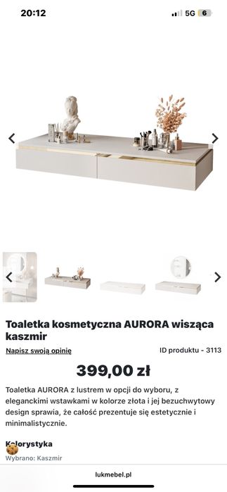 Szafka / konsola kaszmir , złoto