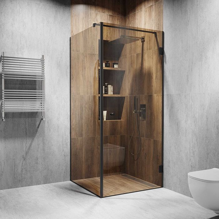 Розпашні душові кабіни зі скла на замовлення — Альфа-Глас