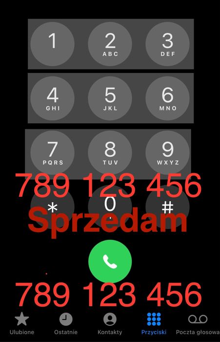 789_123_456 Sprzedam Numer telefonu komórkowego 789x123x456