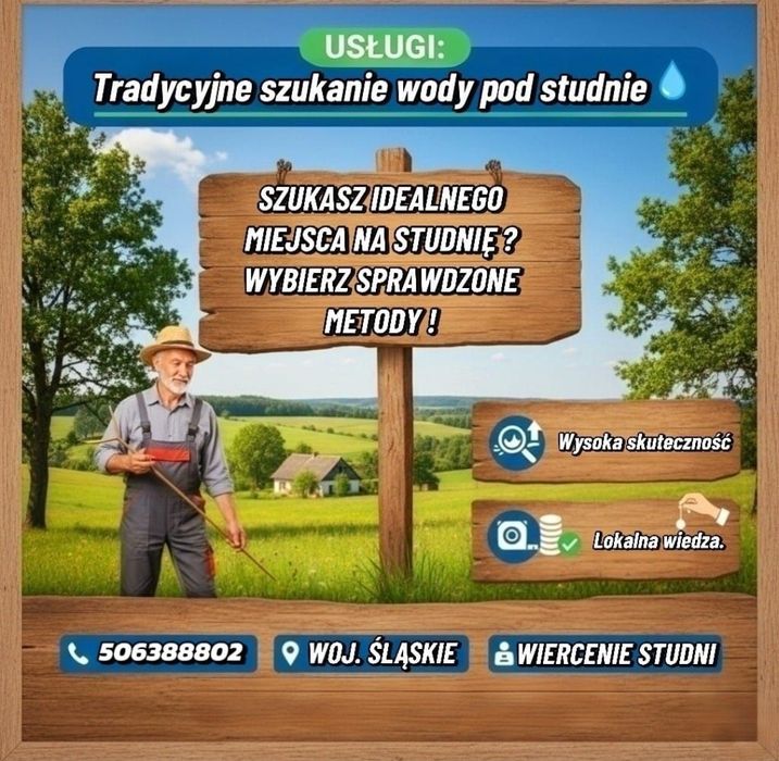 Szukanie żył wodnych pod studnie