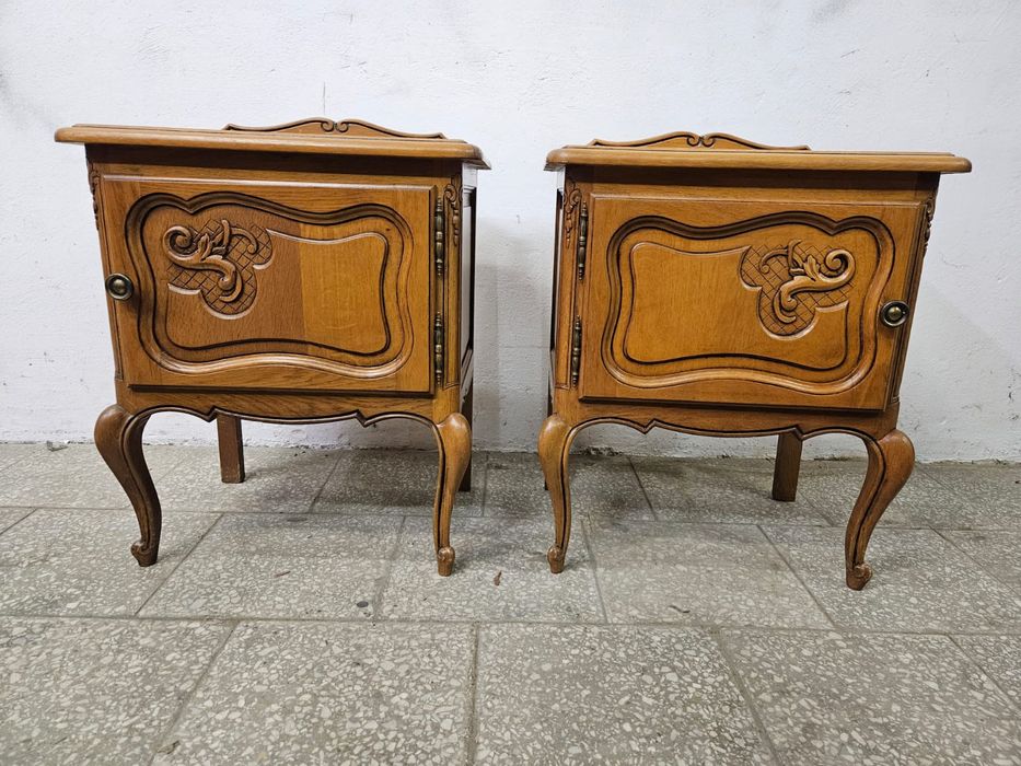 Dwie ludwikowskie szafki nocne nakastliki Francja /