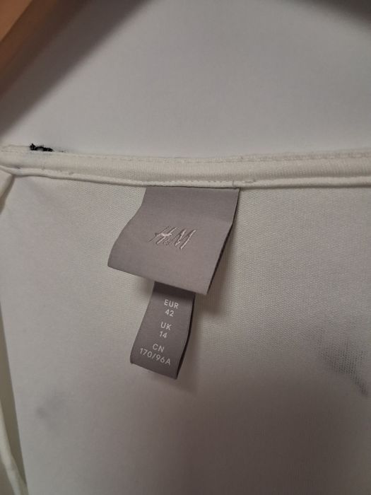 H&M sukienka damska elegancka kremowa  XL