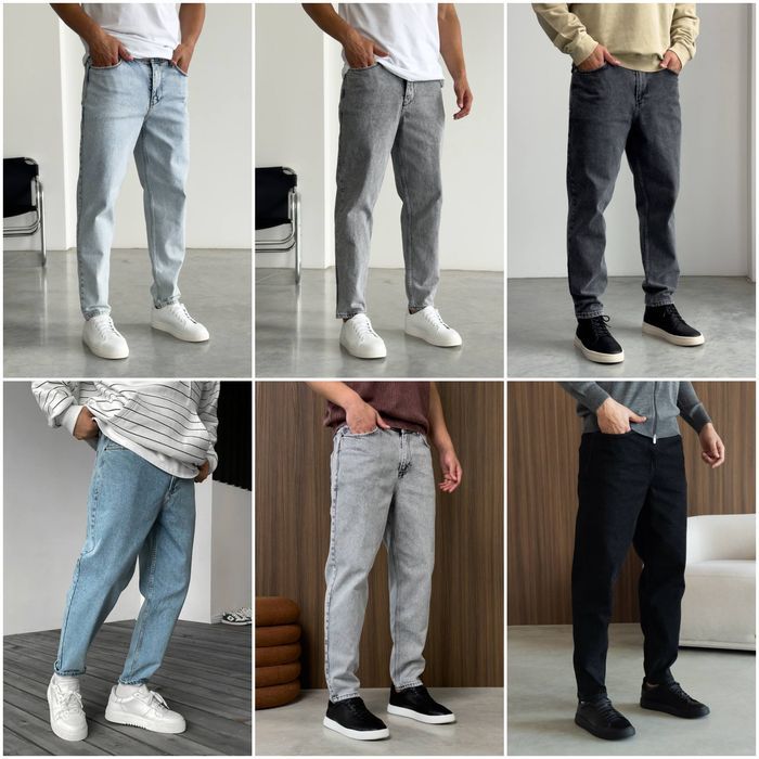 Джинси чоловічі банани mom мом штани Джинсы мужские slim fit jeans L