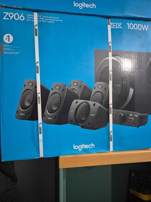colunas logitech 1000w  z906   NOVO